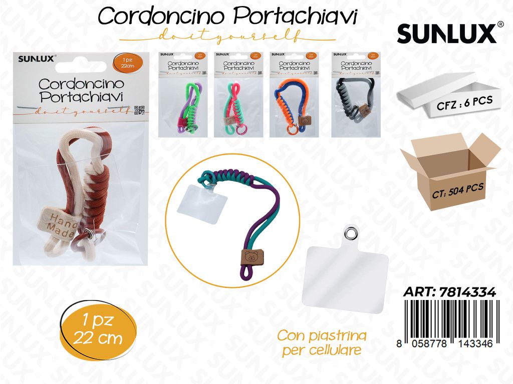 Sunlux Cordoncino Portachiavi Ass. 22CM