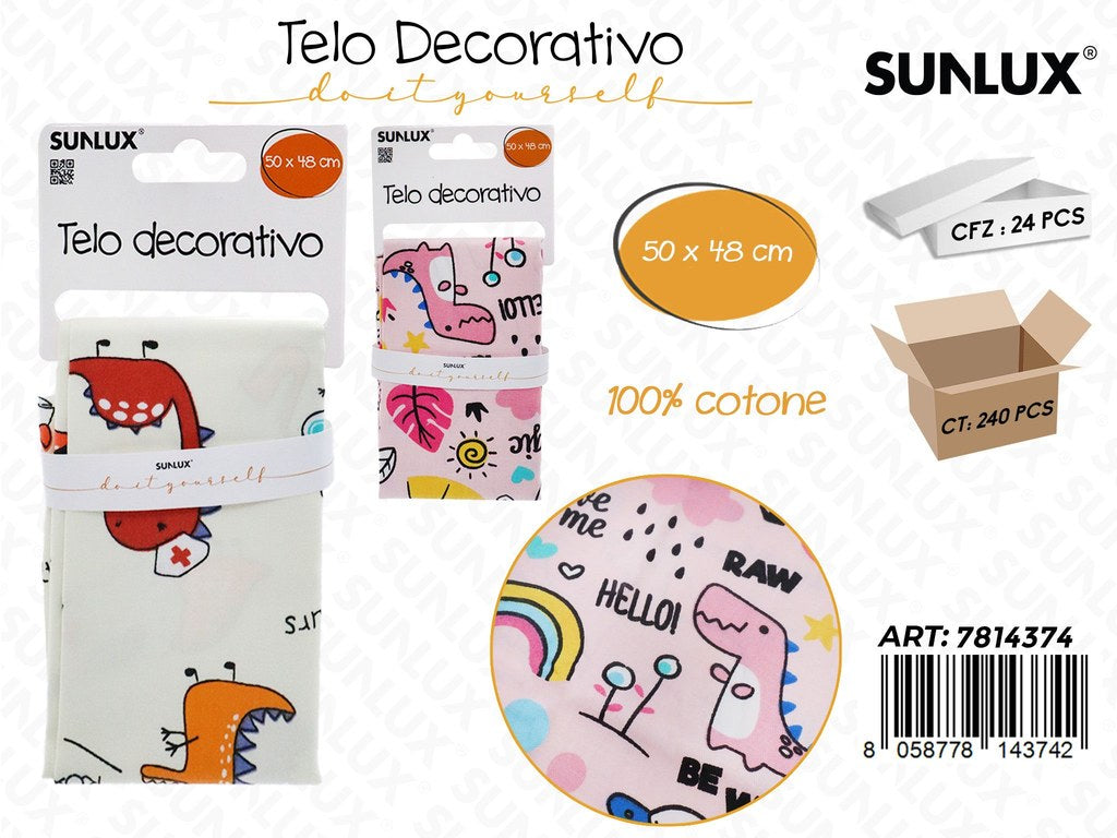 Sunlux Telo Dec. Cotone 50*48 Ass.