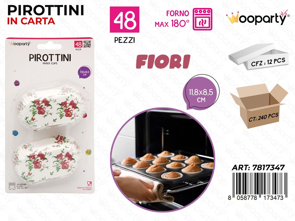 Wooparty Pirottini Fiori 48PCS 11.8*8.5CM