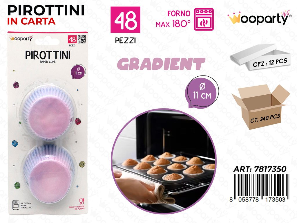 Wooparty Pirottini Gradient 48PCS D.11CM