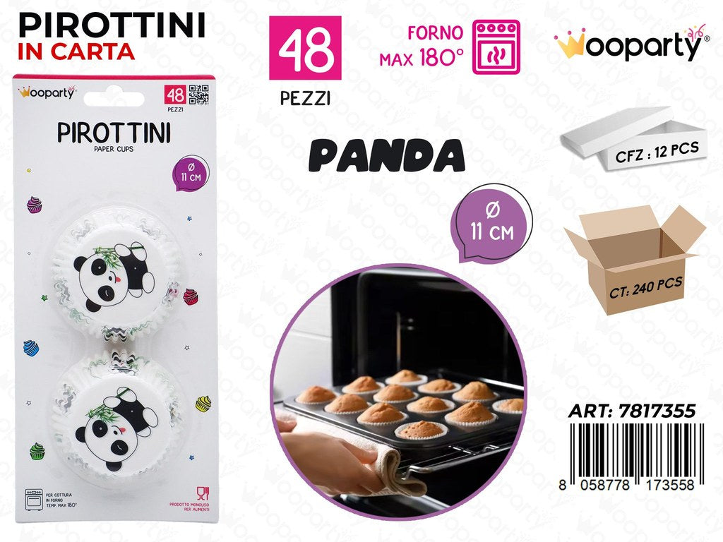 Wooparty Pirottini Panda 48PCS D.11CM