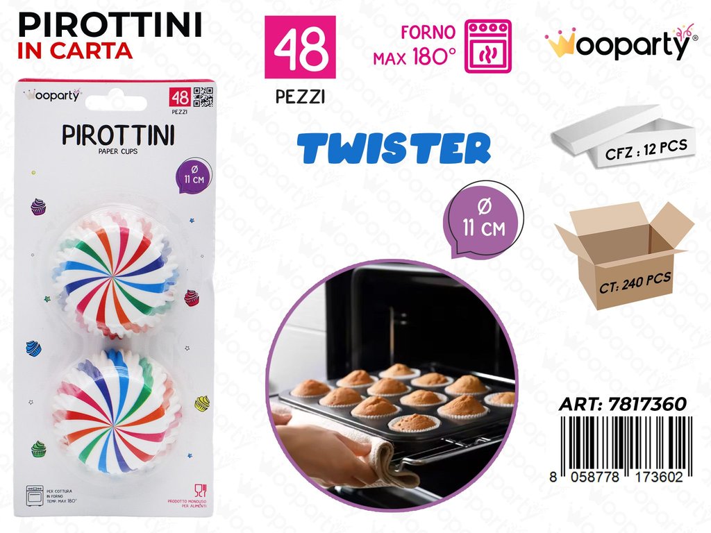 Wooparty Pirottini Twister 48PCS D.11CM