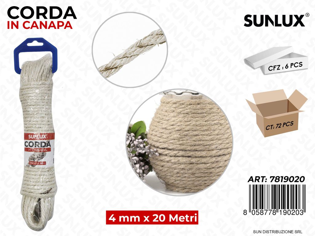 Corda in Canapa 4MM*20MT
