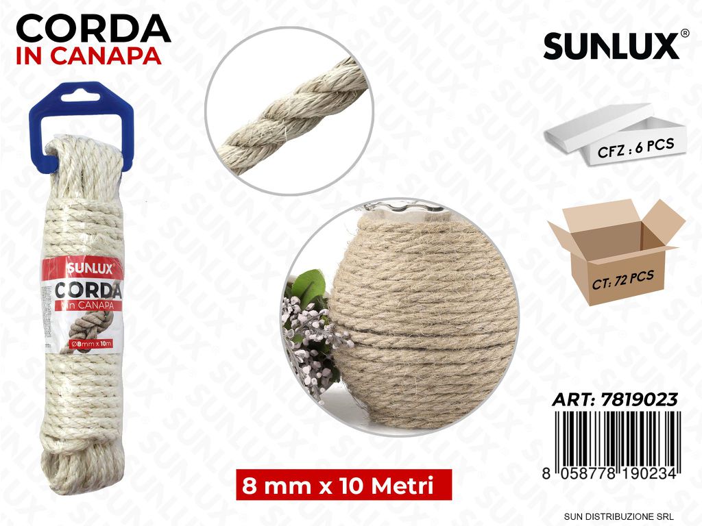 Corda in Canapa 8MM*10MT