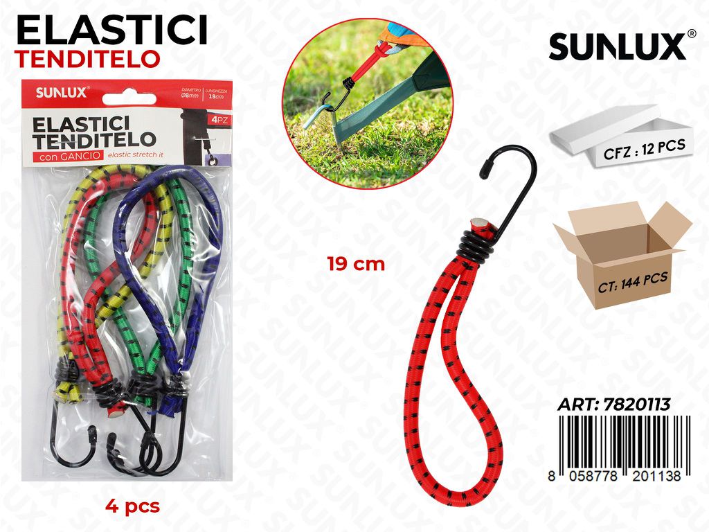 Sunlux Elastici Tenditelo 4 Pcs 19CM