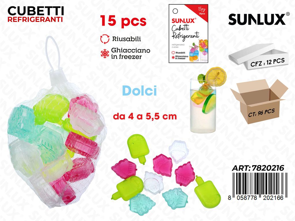 Sunlux Cubetti Refrigeranti 15PCS Ass. Mis Ass.