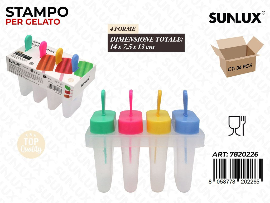 Sunlux Stampo Gelato 4FORME 14*7.5*13