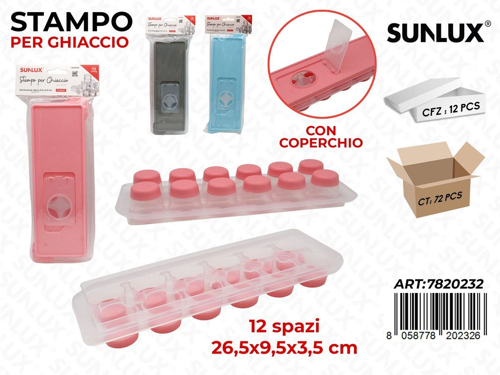 Sunlux Stampo Ghiaccio 12SPAZI 26.5*9.5*3.5CM