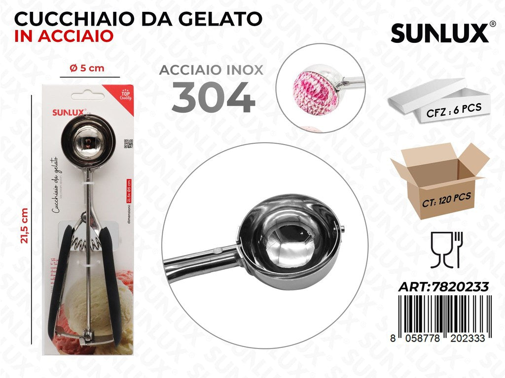 Sunlux Cucchiaio da Gelato Acc. 304 21.5*D.5CM