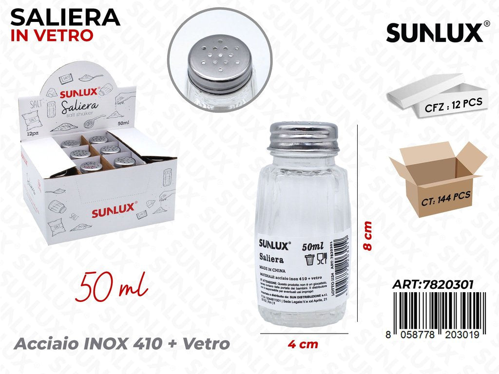 Sunlux Esp. Saliera in Vetro 50ML 4*8CM