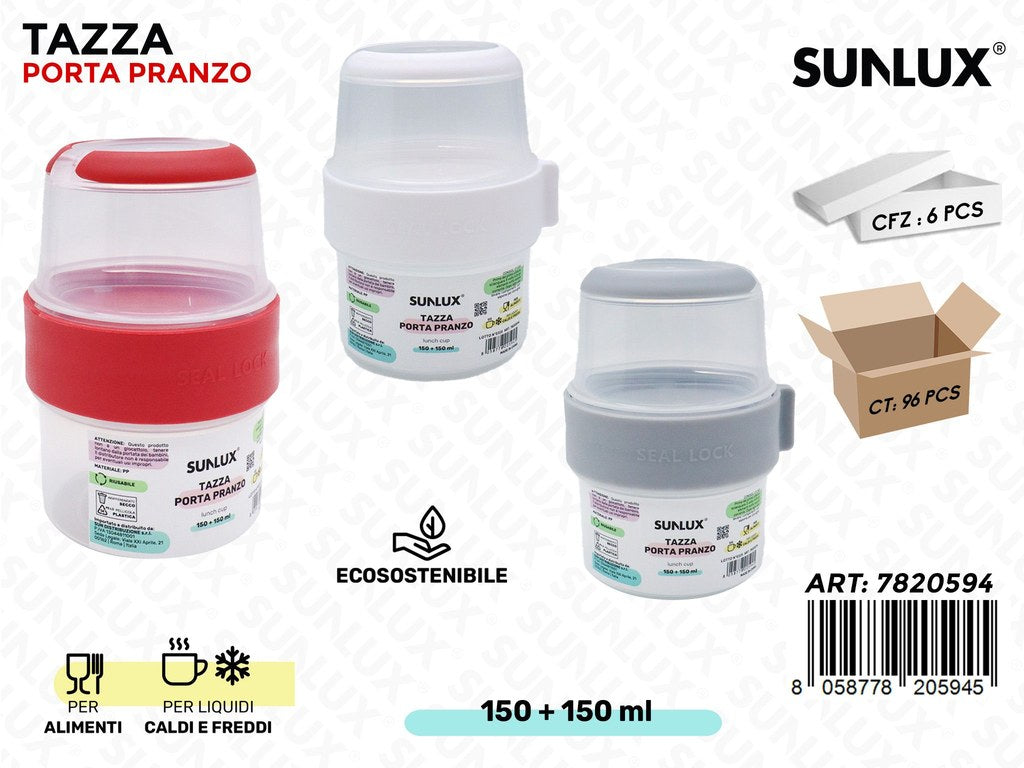 Sunlux Tazza Porta Pranzo Pp 300ML Ass.