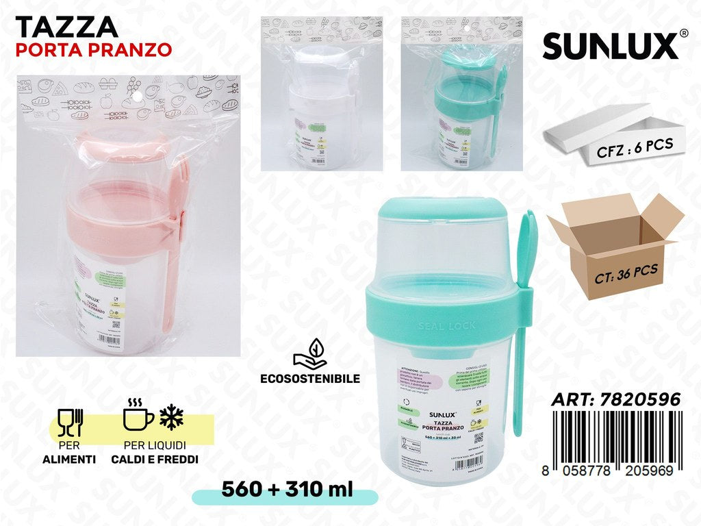Sunlux Tazza Porta Pranzo Pp 870ML Ass.
