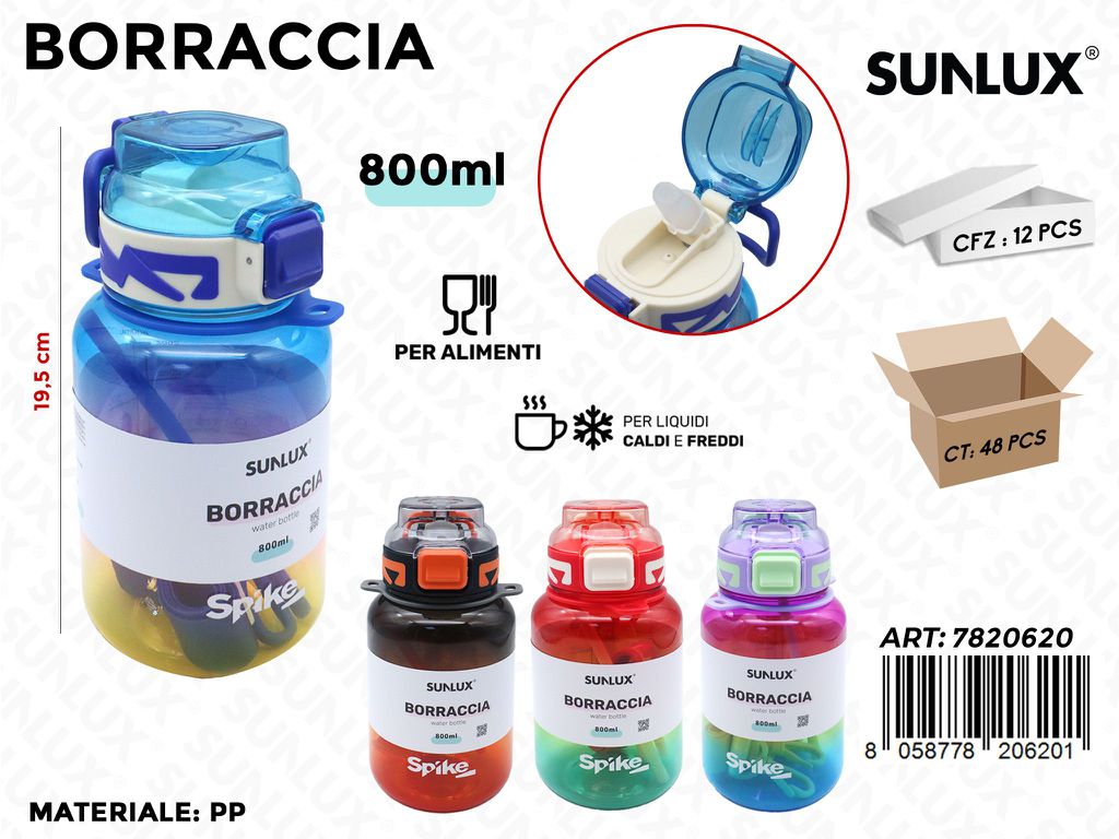 Sunlux Borraccia Ass. 800ML 19.5CM