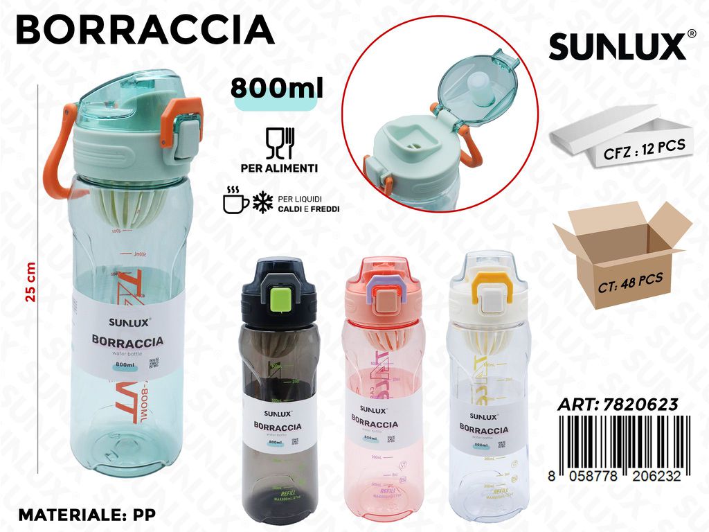 Sunlux Borraccia Ass. 800ML 25CM