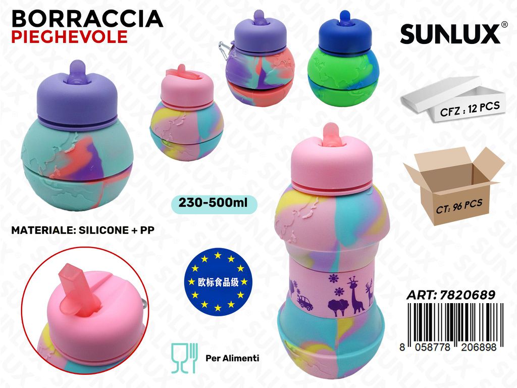 Sunlux Borraccia Pieghevole Ass. 230-500ML