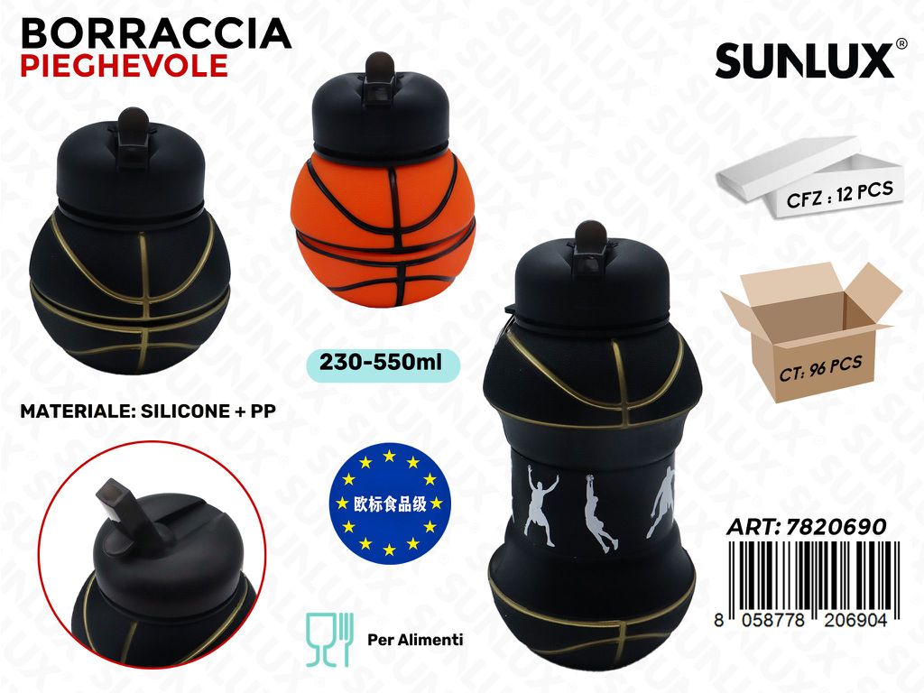 Sunlux Borraccia Pieghevole Ass. 230-550ML