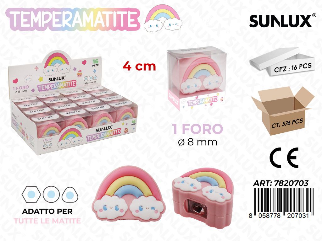 Temperamatite 1Foro Rainbow 4Cm
