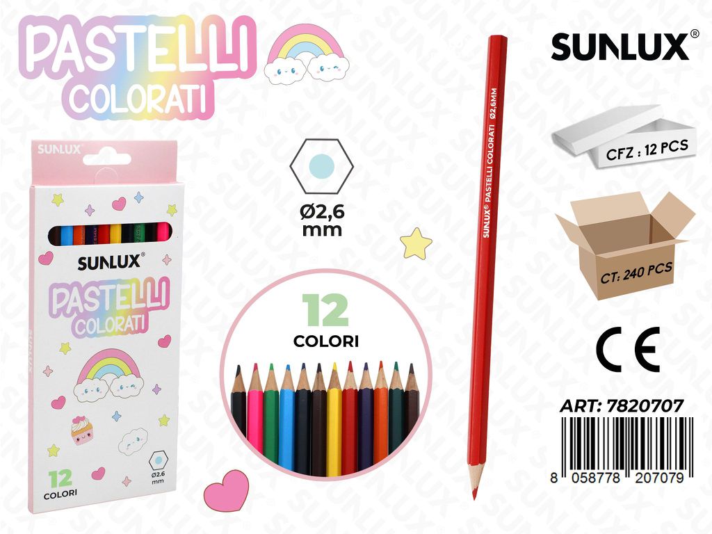 Pastelli Rainbow 12Col. D.2.6Mm
