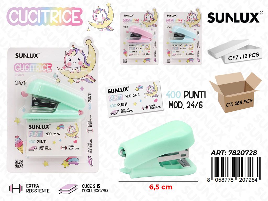 Cucitrice Unicorn 6.5Cm 24/6 Ass.