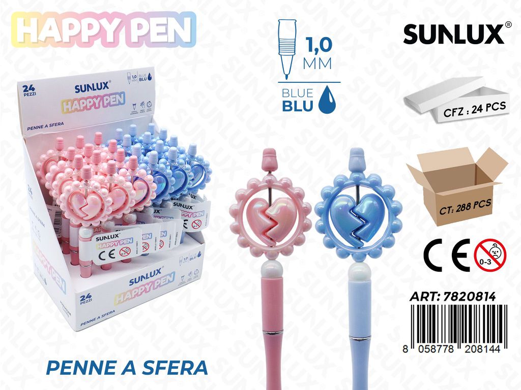 Happy Pen A Sfera Ass. 1.0Mm Blu