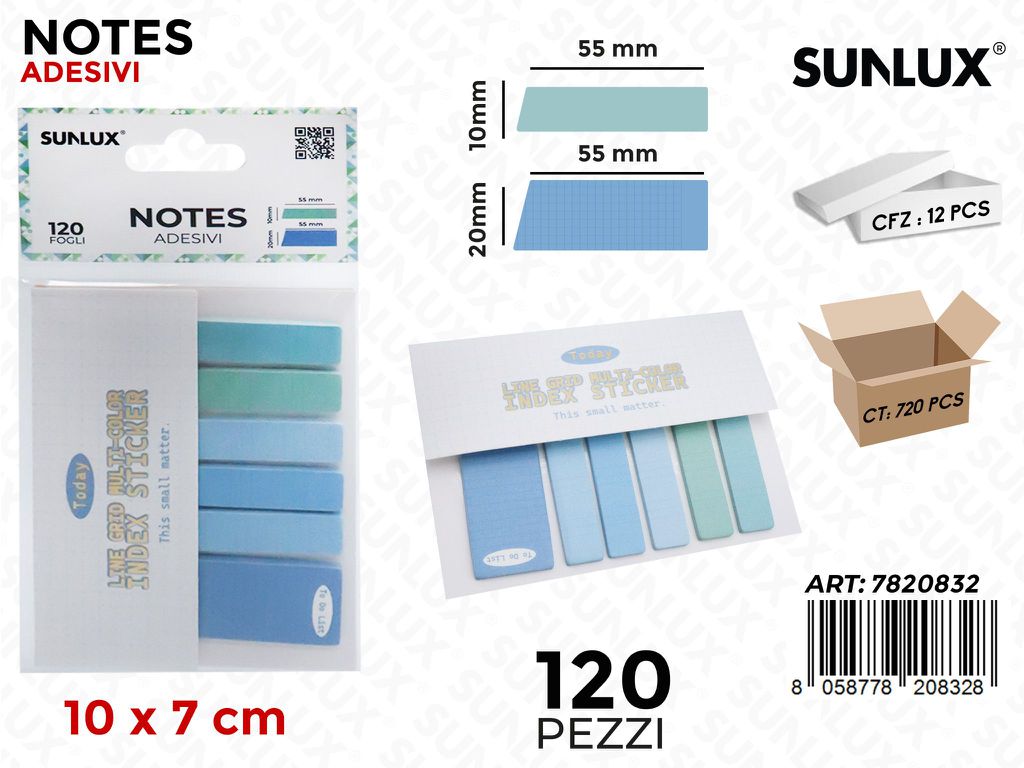 Sunlux Notes Adv 120F 10*7CM Ass.