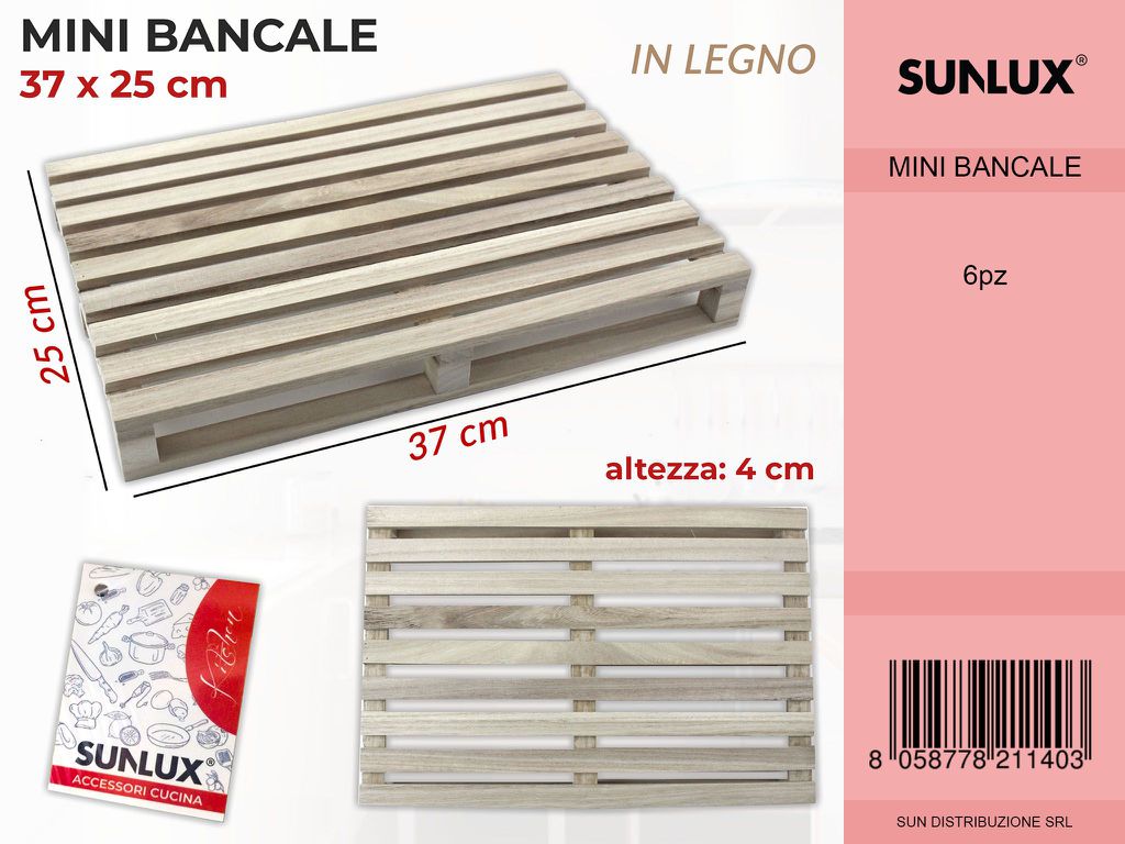 Mini Bancale in Legno 37*25*4 Cm