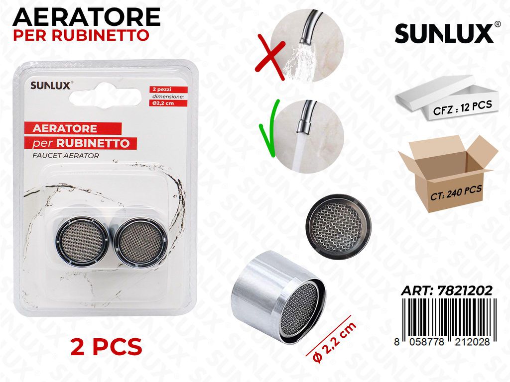 Aeratore Rubinetto 2.2CM 2PCS