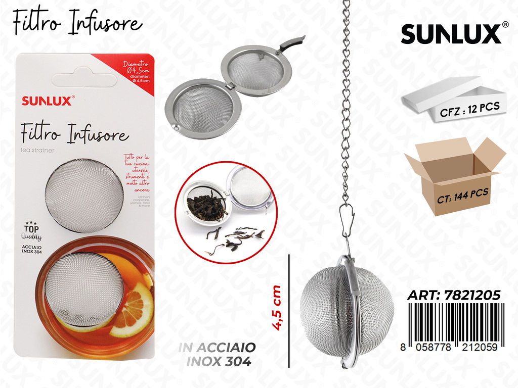 Filtro per Infusione in Acciaio 304 4.5CM