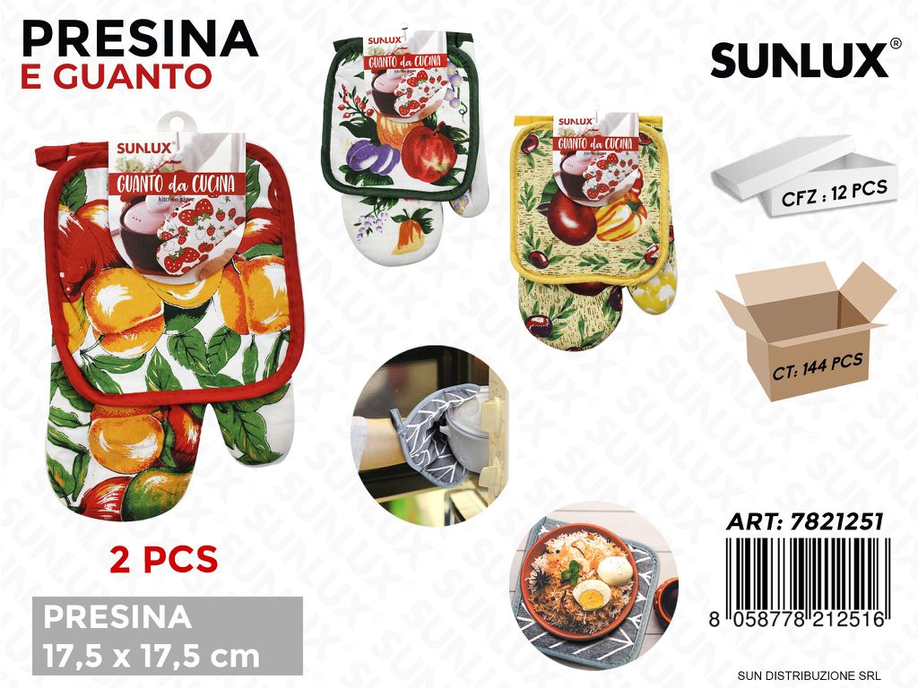 Kit Presina e Guanto Fant. Ass. 2PCS 17.5*17.5CM