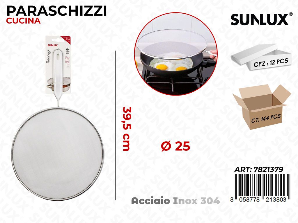Paraschizzi Acciaio Inox 304 D.25*29.5CM