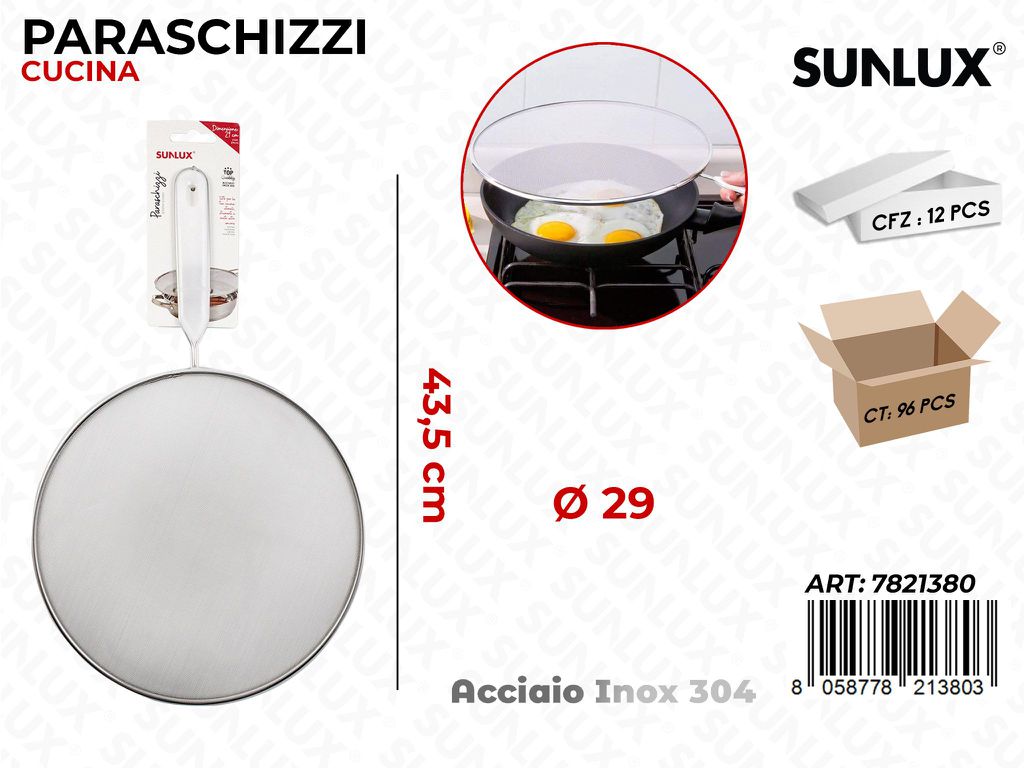 Paraschizzi Acciaio Inox 304 D.29*43.5CM