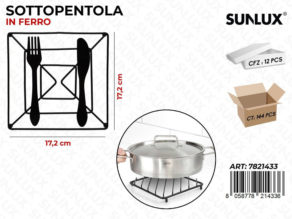 Sunlux Sottopentola Nero Ferro 17.2CM / Pz da 12