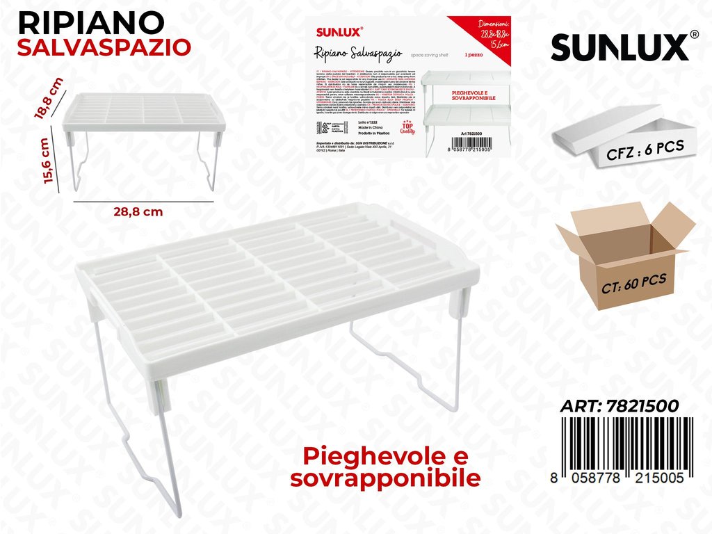Ripiano Salvaspazio Pieghevole 28.8*15.6*18.8CM