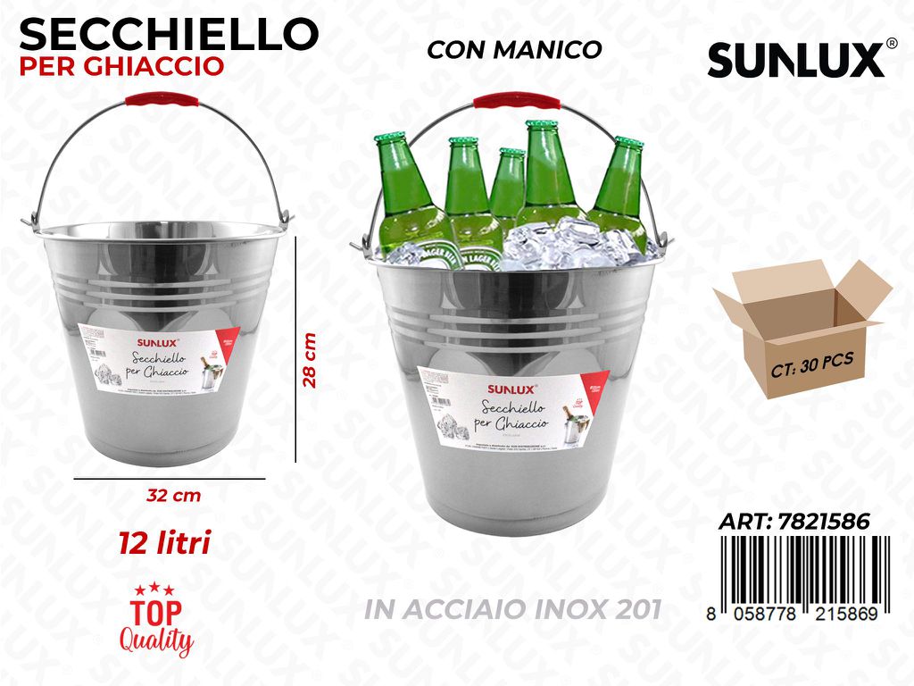 Secchiello per Ghiaccio Inox 201 32*28CM 12LT