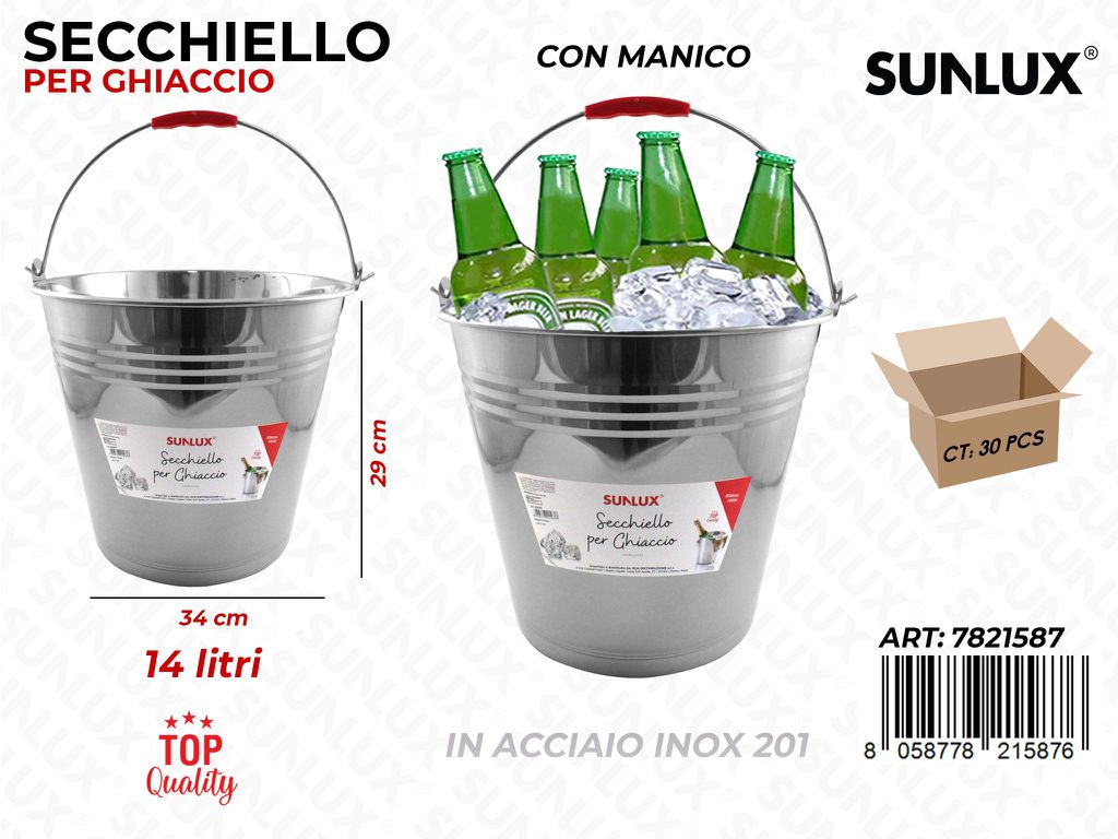 Secchiello per Ghiaccio Inox 201 34*29CM 14LT