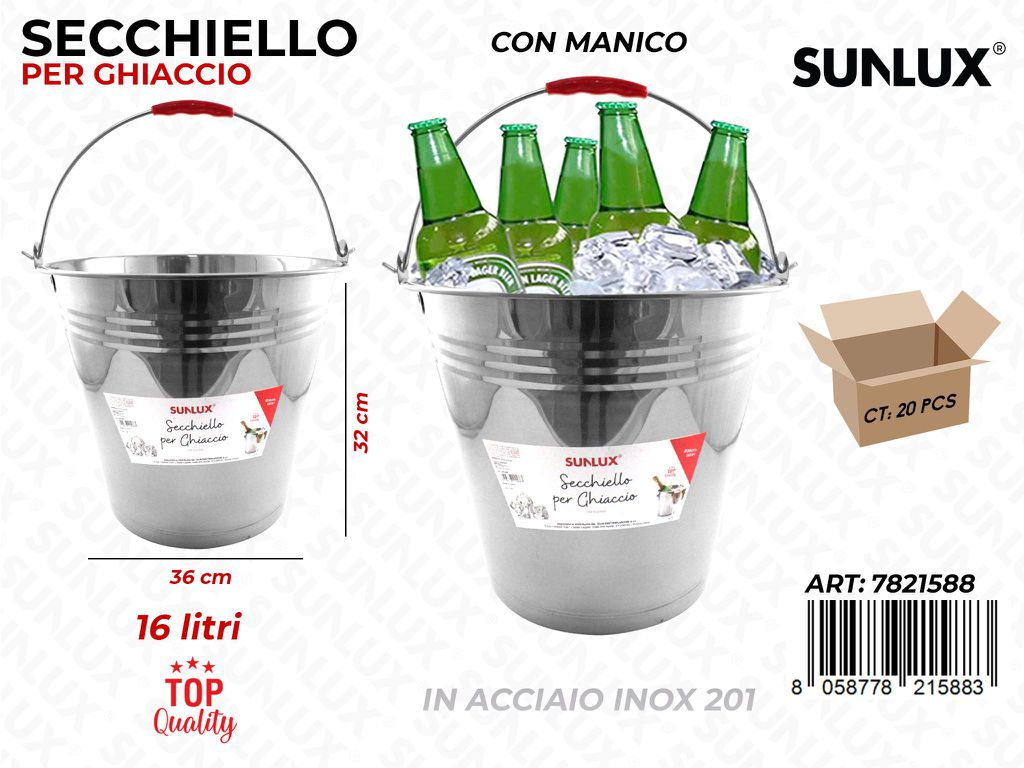 Secchiello per Ghiaccio Inox 201 36*32CM 16LT