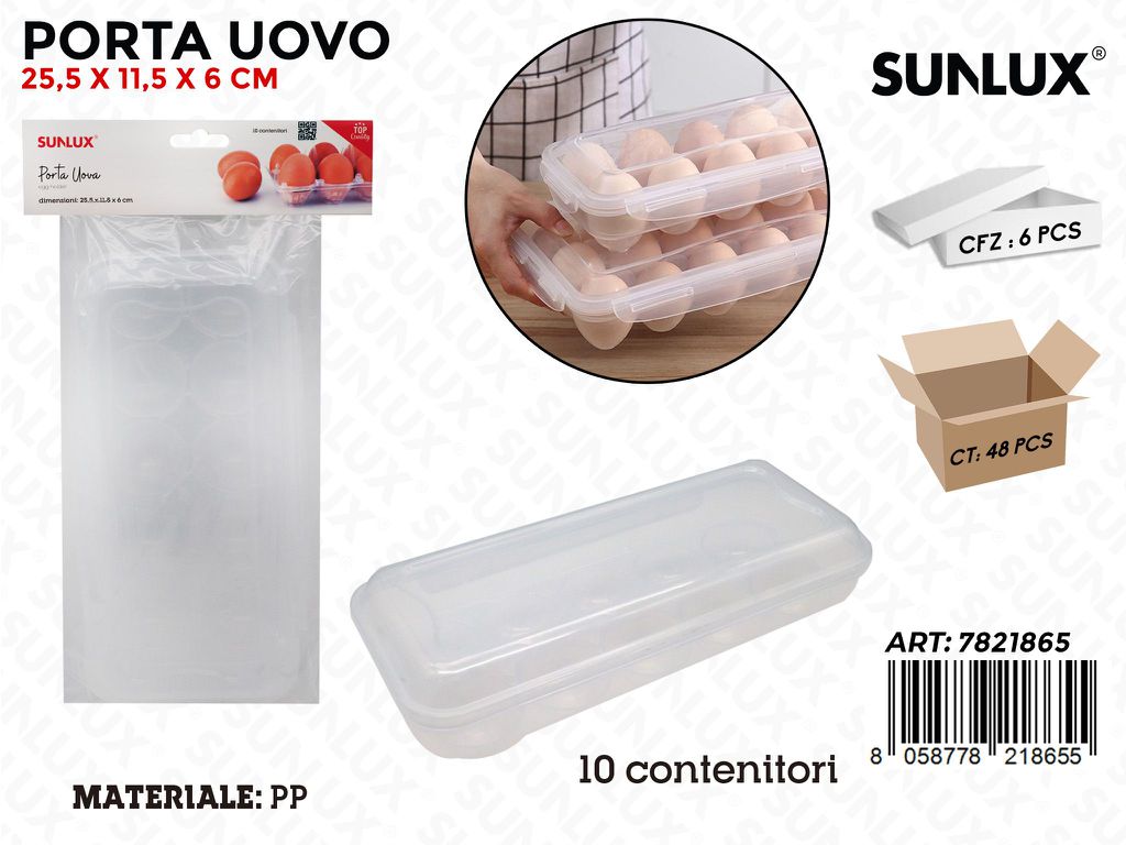 Sunlux Porta Uova 10POSTI 25.5*11.5*6CM