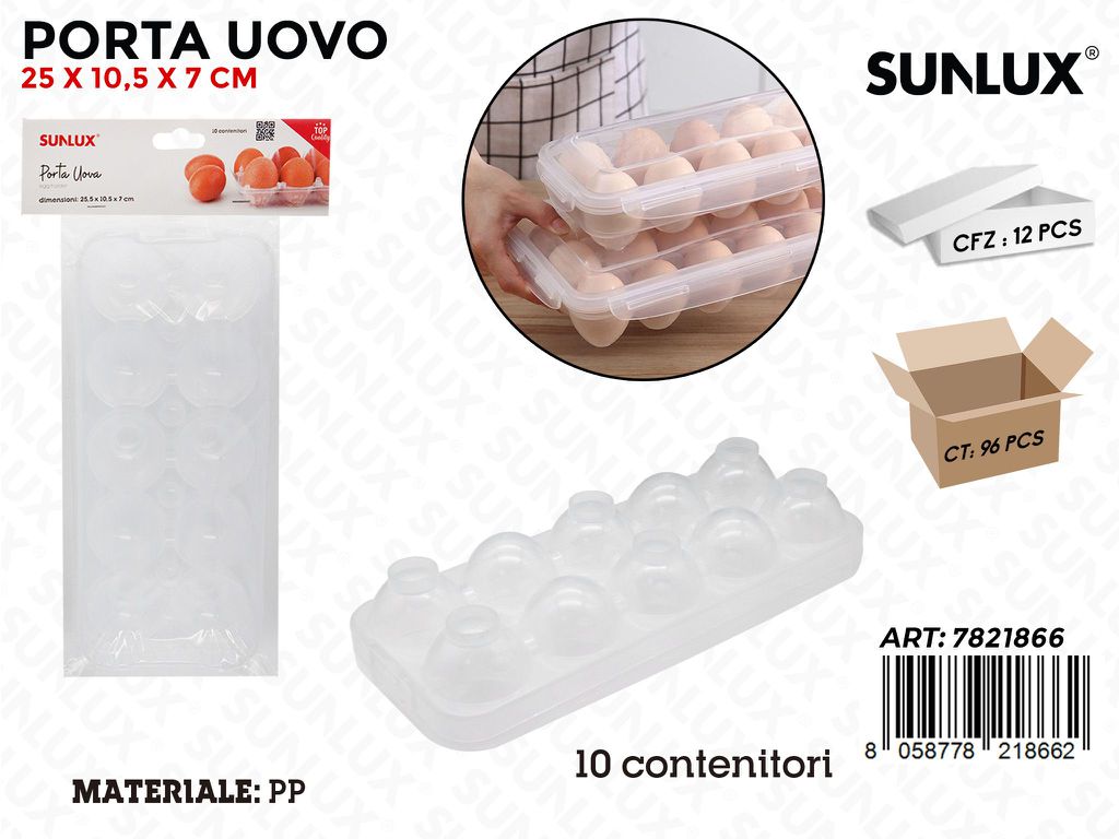 Sunlux Porta Uova 10POSTI 25*10.5*7CM