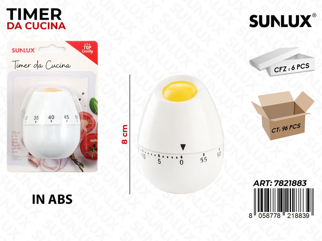 Sunlux Timer da Cucina Uovo 8CM