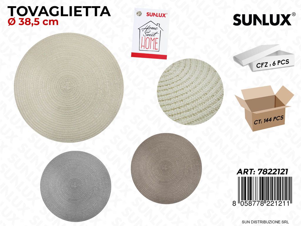 Tovaglietta Rotonda Col. Ass. D. 38.5CM