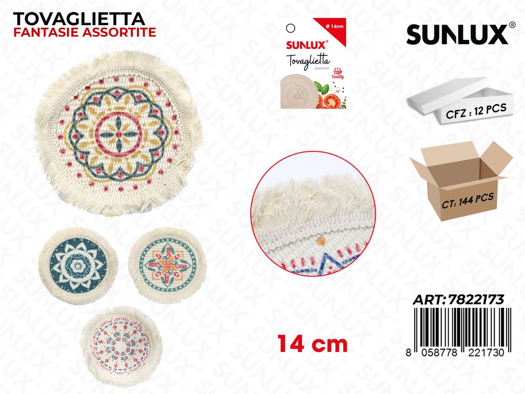 Sunlux Tovaglietta Fant. Ass. 14CM