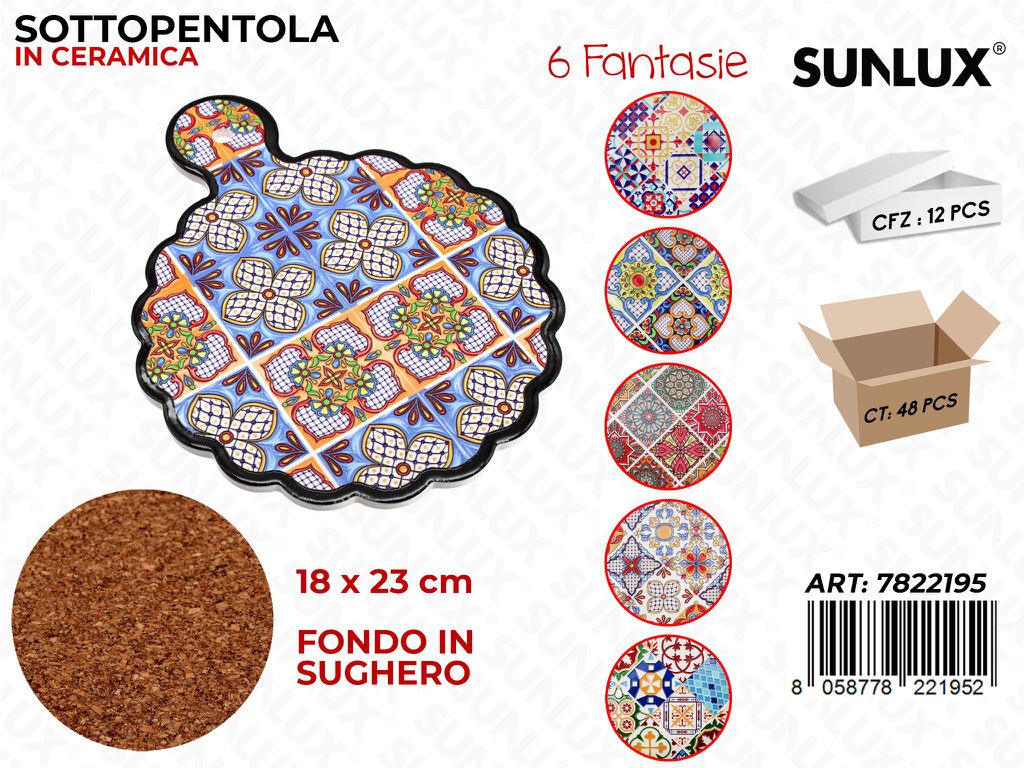 Sunlux Sottopentola Ceramica Ass. 18*23CM