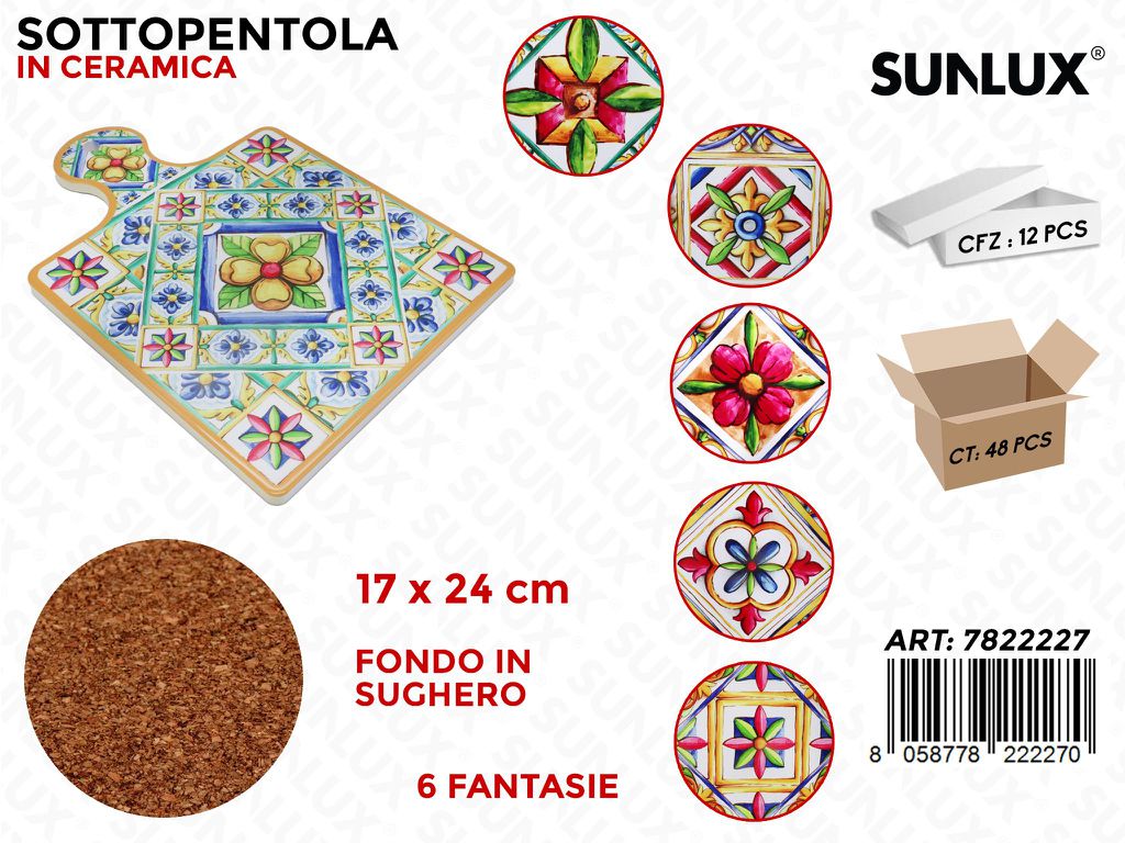 Sunlux Sottopentola Ceramica 17*24CM Ass.