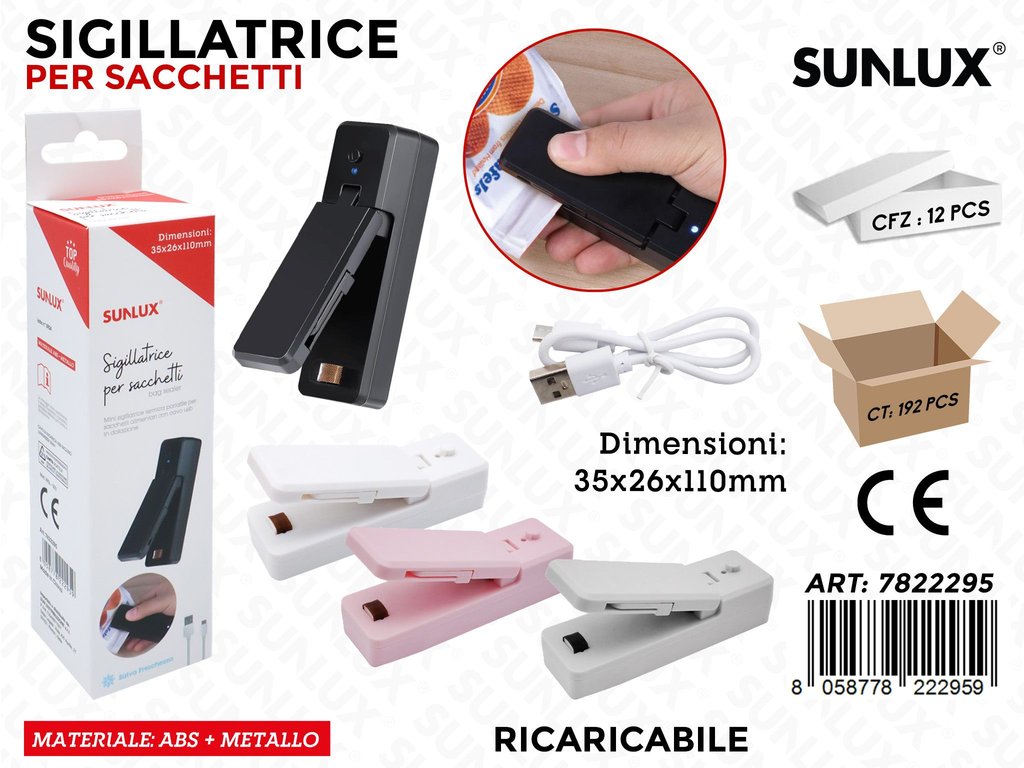 Sunlux Sigillatrice Sacchetti Ric. 35*26*110MM