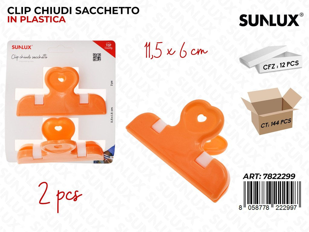 Sunlux Clip Chiudi Sacchetto 2PCS 11.5*6CM