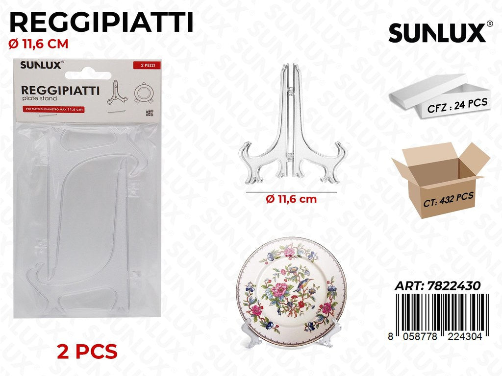 Sunlux Reggipiatti Plastica 2PCS 11.6CM