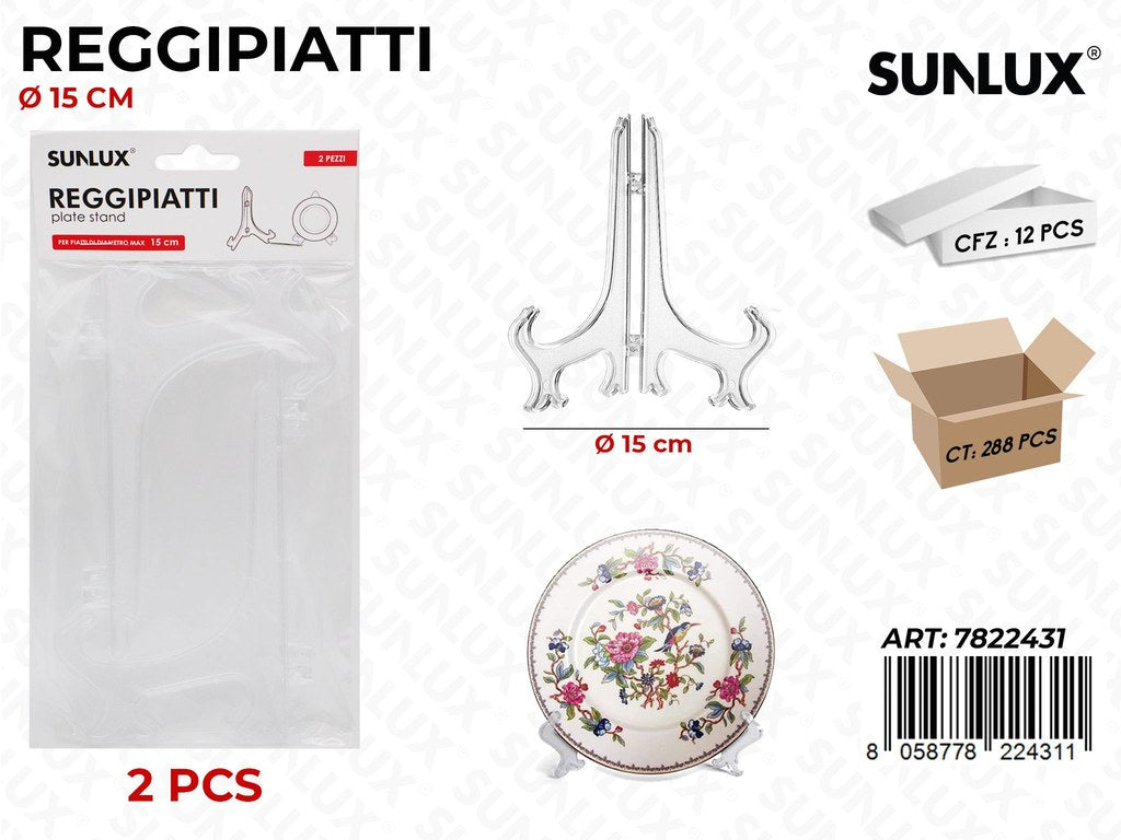 Sunlux Reggipiatti Plastica 2PCS 15CM