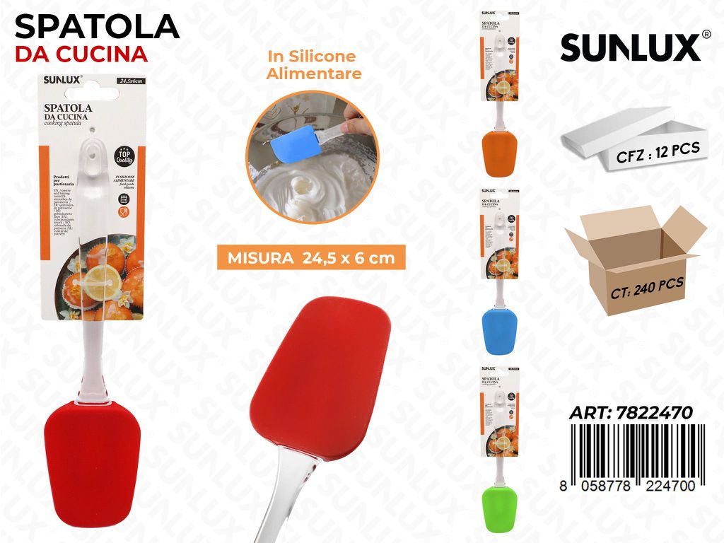 Spatola da Cucina Silicone 24.5*6CM Col. Ass.