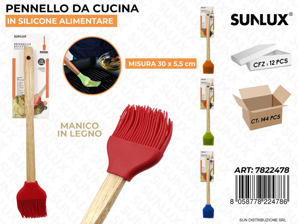Pennello da Cucina Silicone 30*5.5CM Col. Ass.