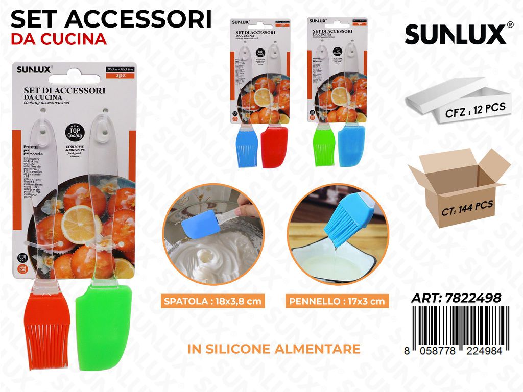 PENNELLO*SPATOLA Da Cucina N Silicone 2PCS